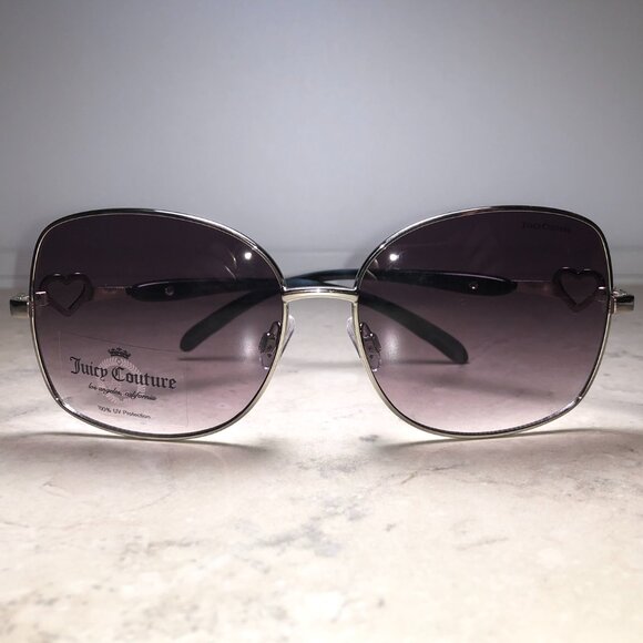 Juicy Couture Oversized Silver & Blue Sunglasses - Picture 3 of 4